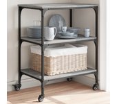 Carrito de cocina sonoma gris 60x41x76 cm madera de ingeniería vidaxl