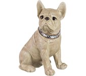 Figura bulldog francés resina beige 24x16x29 cm