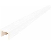 Viga imitación madera 16cm de ancho x 13cm de alto x 3m de largo color blanco decorativa de poliuretano vu0002d-b