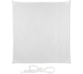 Relaxdays toldo vela cuadrado, protección rayos uv, con cuerdas para tensar, blanco, 2 x 2 m