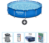 Paquete de piscina - bestway - alrededor - 305x305x76 cm + accesorios cb65