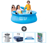 Paquete de piscina - intex - alrededor - 183x183x51 cm + accesorios cb117