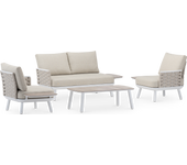 Conjunto de jardín blanco 4 plazas - matilda
