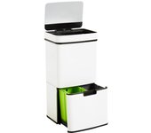 Cubo de basura automático 62l de acero inoxidable con sensor apertura