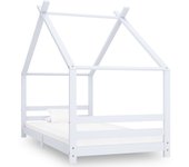 Maison exclusive - estructura de cama infantil madera maciza pino blanco 90x200 cm