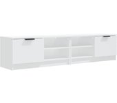 Mueble tv 2 piezas contrachapado blanco 80x35x36,5 cm