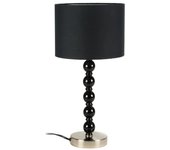 Lámpara de mesa bolas acero negras 23x45 pantalla incluida