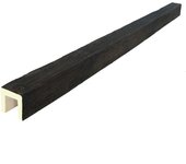 Viga imitación madera 10cm de ancho x 10cm de alto x 2m de largo color ébano decorativa de poliuretano vu0008-2-e
