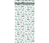 Papel pintado emblemas azul marino y verde - 53 cm x 10,05 m - estahome