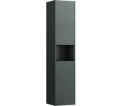 Laufen mueble alto bajo, 2 puertas, bisagra derecha, compartimento abierto, 350x335x1650mm, h4027021102661, color: gris tráfico