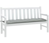 Cojín exterior | cojín para banco de jardín tela gris claro melange 150x50x7 cm cfw64056
