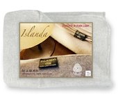 Manta de islandia en auténtica pura lana virgen suave y cálida beige melange 2 cuadrados