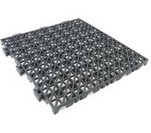 Pack 100 losetas reforzadas pvc gris oscuro (11 m² aprox) - suelos de garajes, lavadero de coches, talleres. resiste paso de vehículos y maquinaria