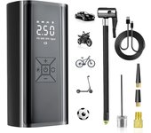 Bomba de aire eléctrica 6000 mah, compresor portátil de 150 psi para bicicleta, coche y balones