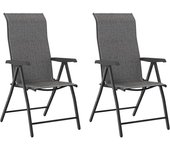 2 uds sillas de jardín | silla de exterior | sillon plegables ratán sintético gris cfw53135