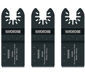 Worx wa5016.3 - set 3 lame, larghezza: 35 mm per tagli di precisione su legno, pvc, per multifunzione sonicrafter wx678/679/680/681/693