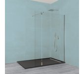 Mampara fija + abatible clear moving 78 cm + 35 cm
