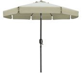 Marbueno sombrilla acero 8 varillas d300 cm polyester beige jardin, piscina y terraza 1049