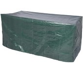 Lámina protectora cover para mesas rectangulares con sillas pequeñas de jardín y piscina