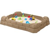 Step2 naturally playful arenero para niños de plástico | caja de arena infantil | cajas de arena con tapa | juguetes jardin / exterior
