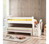 Cama midi blanca 90x200/90/190cm