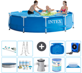 Paquete de piscina - intex - alrededor - 305x305x76 cm + accesorios a1535