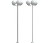 Farolas de exterior 3 uds acero inoxidable 215 cm cfw390105