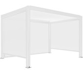 Pérgola bioclimática motorizada e iluminada 3x4m y 3 toldo ( 2 stores 2,60 x 2,32 m et 1 store 3,67 x 2,32 m ) - oviala