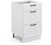 Vicco mueble bajo de cocina fame-line, blanco casa de campo, 50 cm sin encimera