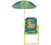 Fun house jurassic world silla plegable de camping dinosaurio - h.38.5 x w.38.5 x d.37.5 cm - con parasol ø 65 cm - para niños