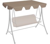 Maison exclusive - dosel de repuesto columpio jardín gris taupe 150/130x105/70 cm