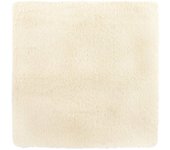 Alfombra peluda de pelo largo navarra crema 120x120cm poliéster