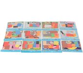 12 pegatinas eva 3d para niños, animales de dibujos animados, educativas para rompecabezas (tipo 2)