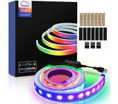 Tira de luces led de 32 pulgadas para escritorio de juegos, tira de luces led rgbic para retroiluminación de monitor de tv/pcpor aplicación
