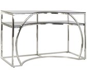 Consola acero cristal 120x50x75 plateado