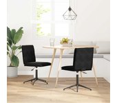 Pack 2 uds sillas de comedor | silla de cocina terciopelo negro cfw66082