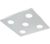 Plafón de techo para baño led eglo cabus plata luz cálida 22w