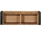 Mueble tv | mueble de salón | mesa de tv madera maciza de mango rugosa 80x30x25 cm cfw644223
