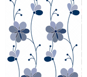 Papel pintado floral vectorial azul