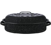 Warmcook 0508 - rostiera / cocotte da forno, in acciaio al carbonio, 40x27x15 cm
