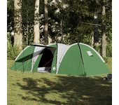 Tienda de campaña familiar iglú 8 personas impermeable verde v6668 unico / verde