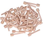 50 palitos para rebozar miel, palitos de madera para panal de 3,2 pulgadas, agitador de miel