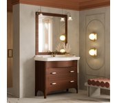 Mueble de baño de pie 115cm nogal arte povera con espejo | toscana