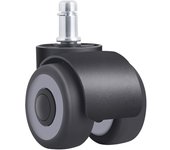 Ruedas para sillas de oficina, paquete de 3, 11x22 mm, diseño de doble rueda, sin rayar el piso, diámetro: 50 mm