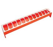 Gyc comedero bebedero de plástico para suelo para pollos y aves de corral 75 cm x 13 cm x 13 cm h
