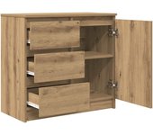 Aparador | aparador de comedor | armario de cocina con cajón roble artesanal 71x35x65cm madera ingeniería cfw98319