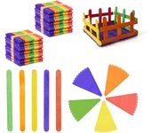 1000 palitos madera manualidades, palos helado, palillos polos, regalos o diy, 11,5 x 1 cm, multicolor