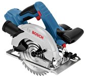 Sierra circular a batería bosch professional gks 18v-57-2 professional solo azul/negro, sin batería ni cargador, en l-boxx
