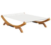 Tumbona con dosel madera curvada gris antracita 165x188,5x46 cm