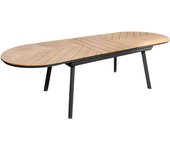 Mesa de jardín rectangular extensible 220/280 cm efecto madera
